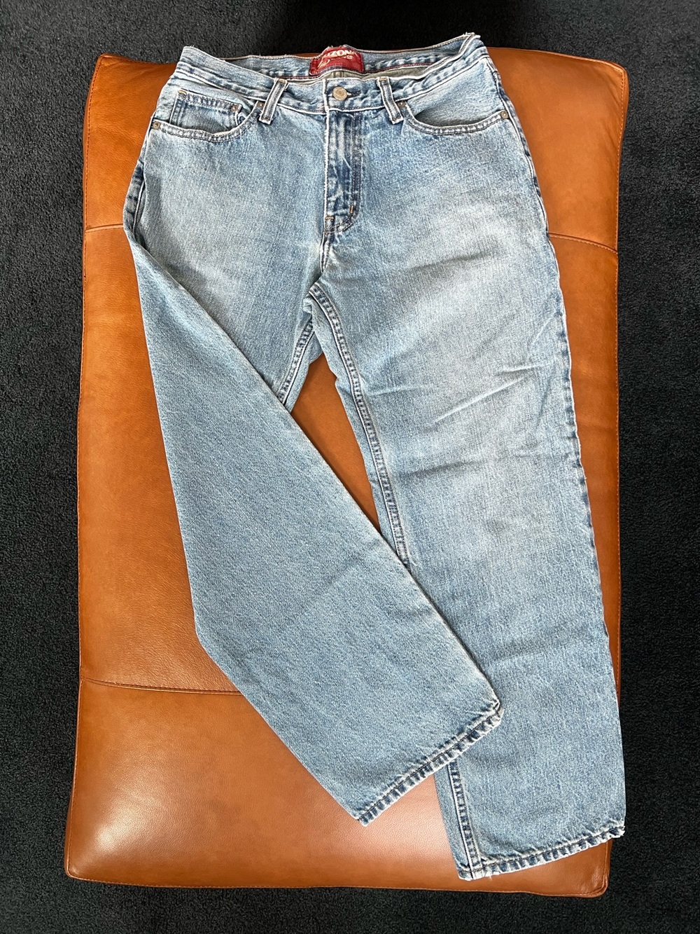 Two pair of Men's Arizona Light Blue Denim Jeans - Classic Loose Straight Fit